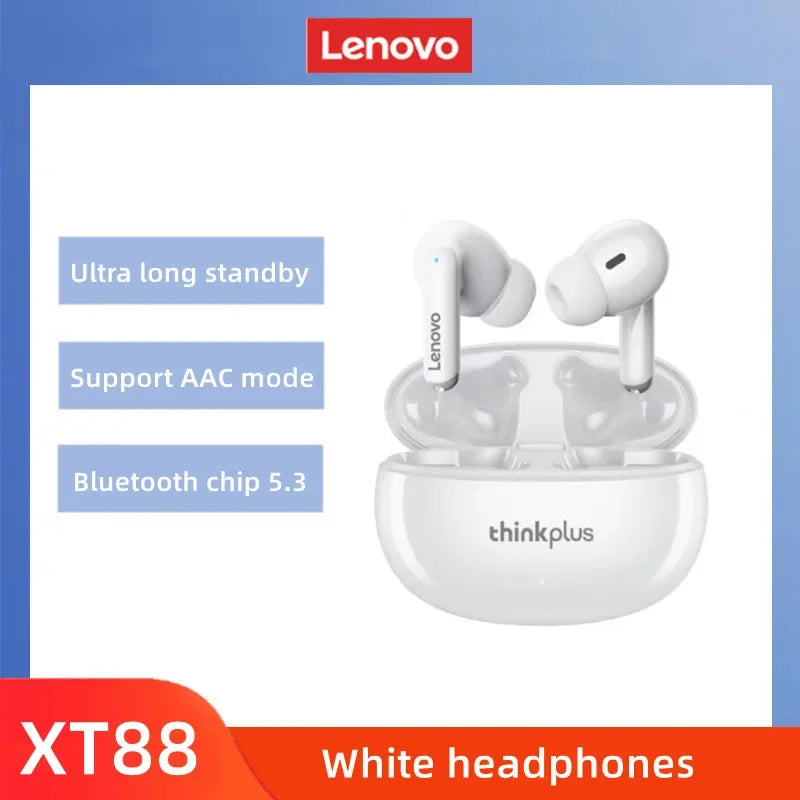 Lenovo – écouteurs sans fil Bluetooth XT88, oreillettes de musique Hifi avec Microphone, casque d'écoute étanche pour Sport, nouveauté 2022