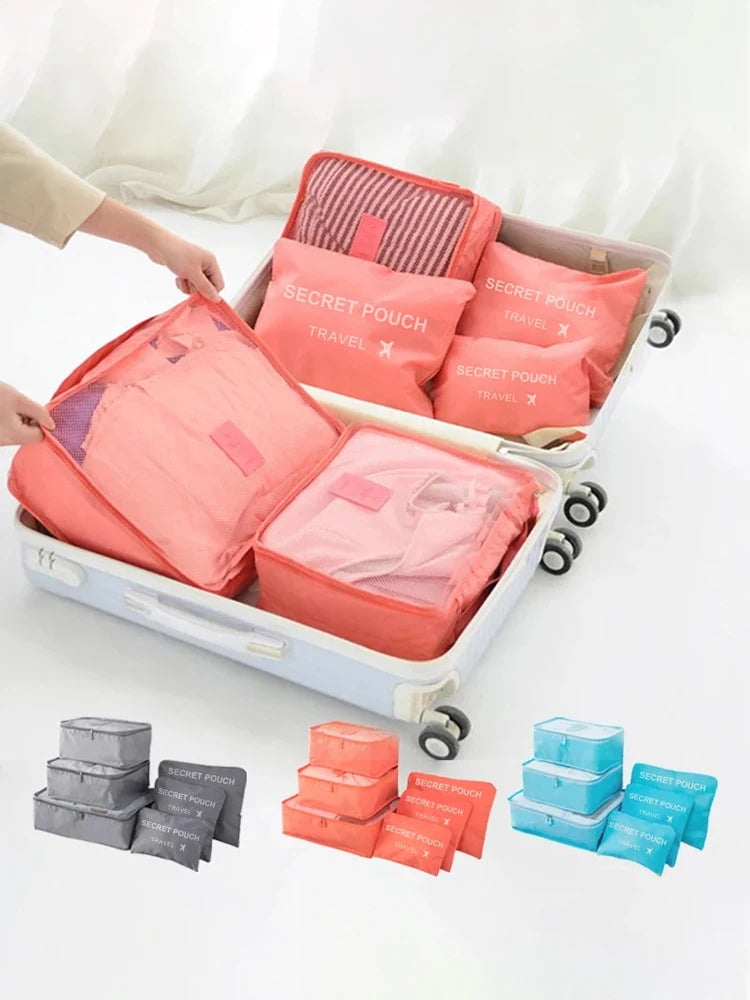 Sacs de Rangement pour Bagages de Voyage, Polyvalents, Légers, Poudres, Anti-Poussière, 6 Pièces