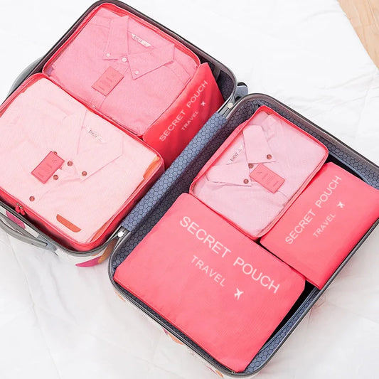 Sacs de Rangement pour Bagages de Voyage, Polyvalents, Légers, Poudres, Anti-Poussière, 6 Pièces