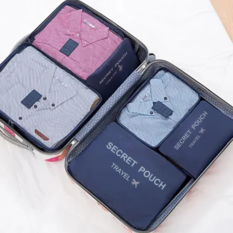 Sacs de Rangement pour Bagages de Voyage, Polyvalents, Légers, Poudres, Anti-Poussière, 6 Pièces