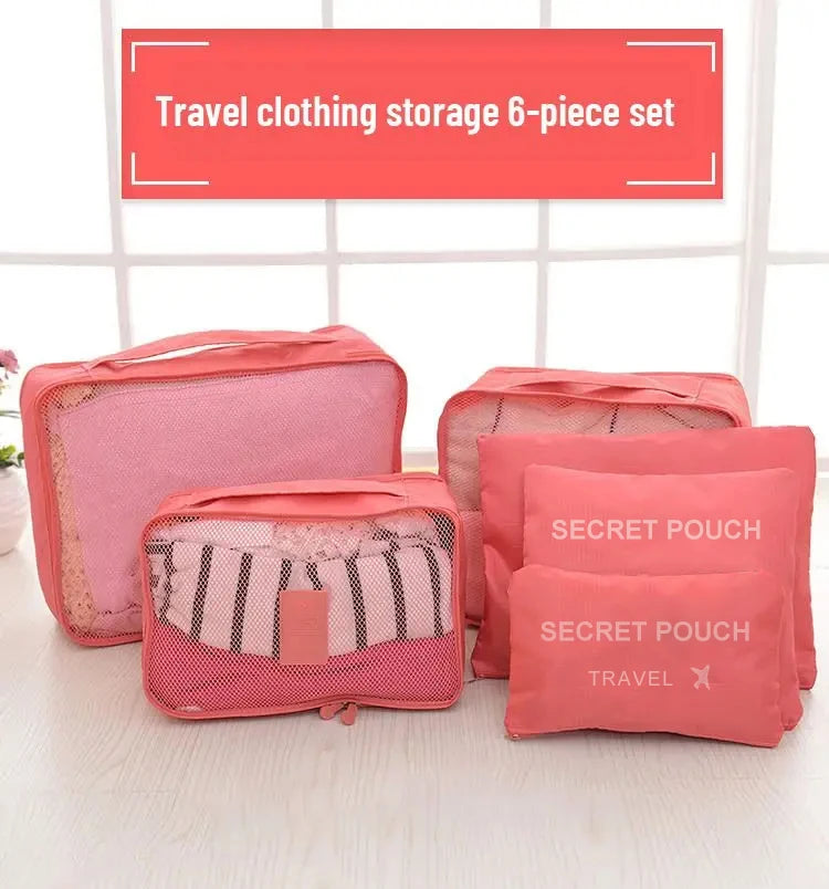 Sacs de Rangement pour Bagages de Voyage, Polyvalents, Légers, Poudres, Anti-Poussière, 6 Pièces