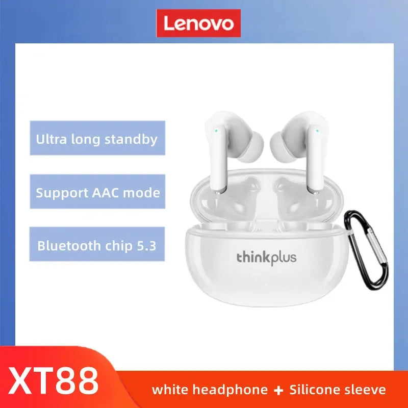 Lenovo – écouteurs sans fil Bluetooth XT88, oreillettes de musique Hifi avec Microphone, casque d'écoute étanche pour Sport, nouveauté 2022