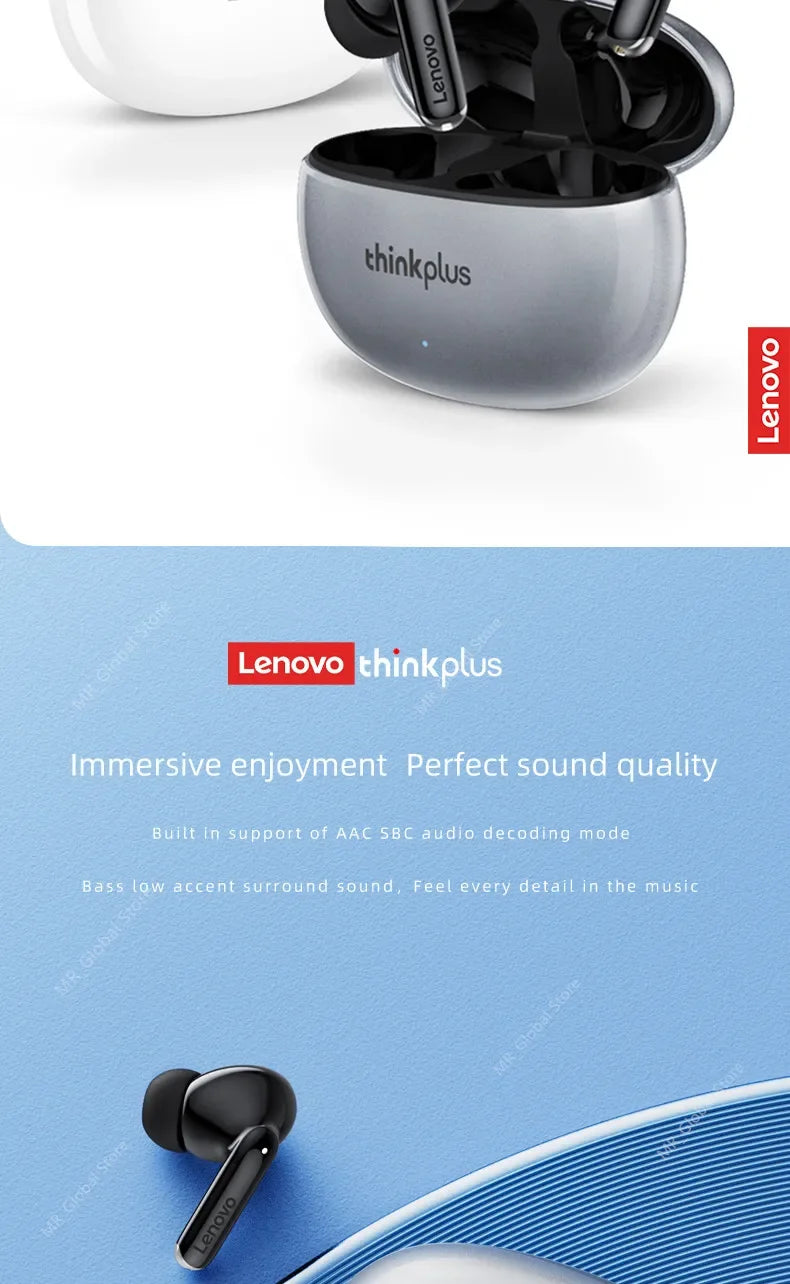Lenovo – écouteurs sans fil Bluetooth XT88, oreillettes de musique Hifi avec Microphone, casque d'écoute étanche pour Sport, nouveauté 2022