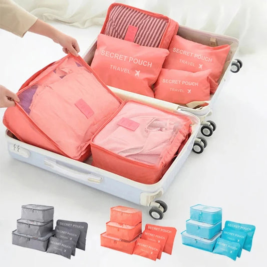 Sacs de Rangement pour Bagages de Voyage, Polyvalents, Légers, Poudres, Anti-Poussière, 6 Pièces
