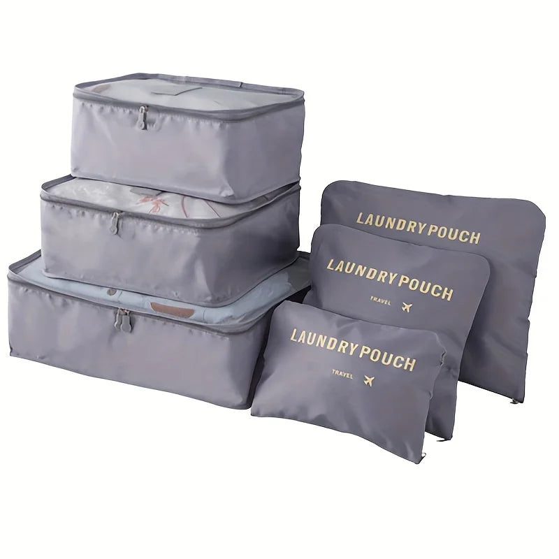 Sacs de Rangement pour Bagages de Voyage, Polyvalents, Légers, Poudres, Anti-Poussière, 6 Pièces