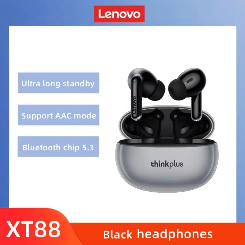 Lenovo – écouteurs sans fil Bluetooth XT88, oreillettes de musique Hifi avec Microphone, casque d'écoute étanche pour Sport, nouveauté 2022