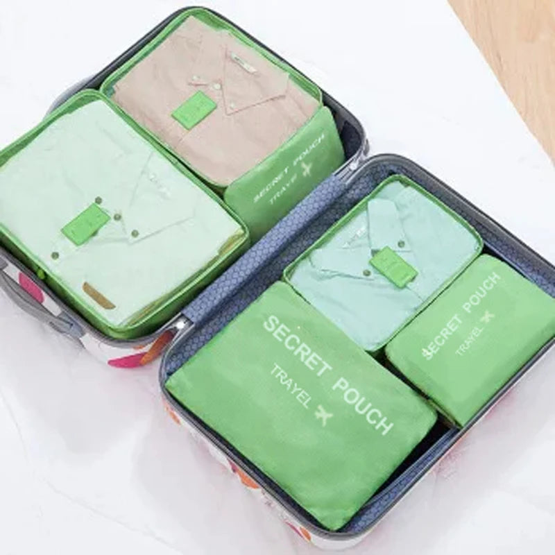 Sacs de Rangement pour Bagages de Voyage, Polyvalents, Légers, Poudres, Anti-Poussière, 6 Pièces