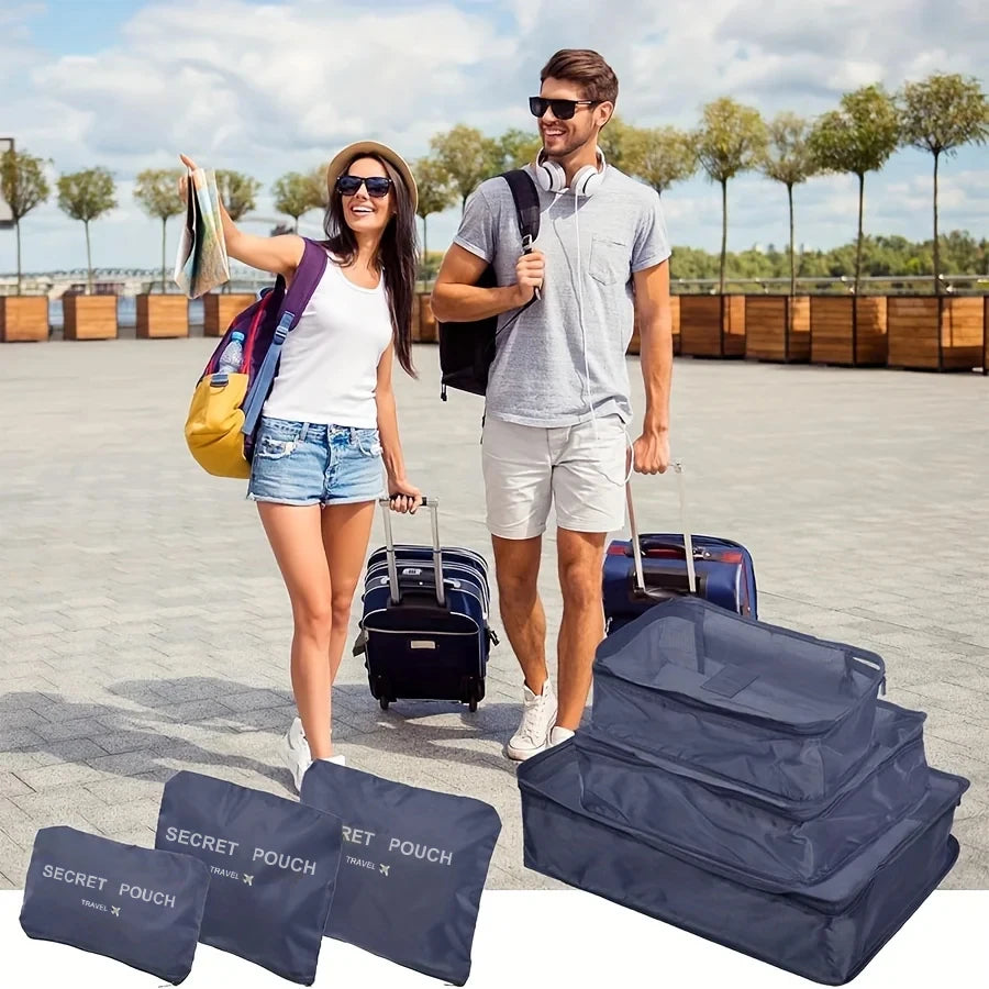 Sacs de Rangement pour Bagages de Voyage, Polyvalents, Légers, Poudres, Anti-Poussière, 6 Pièces