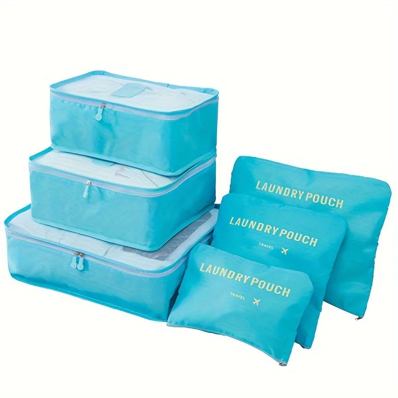 Sacs de Rangement pour Bagages de Voyage, Polyvalents, Légers, Poudres, Anti-Poussière, 6 Pièces