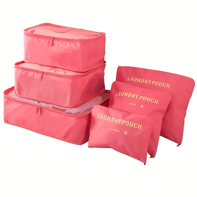 Sacs de Rangement pour Bagages de Voyage, Polyvalents, Légers, Poudres, Anti-Poussière, 6 Pièces
