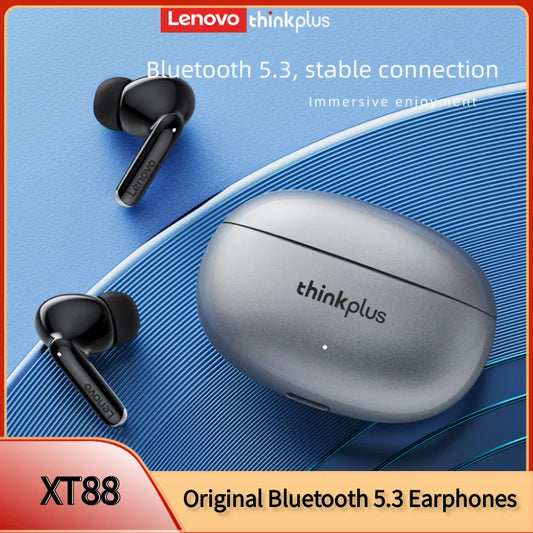 Lenovo – écouteurs sans fil Bluetooth XT88, oreillettes de musique Hifi avec Microphone, casque d'écoute étanche pour Sport, nouveauté 2022