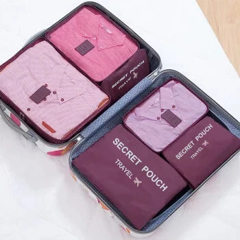 Sacs de Rangement pour Bagages de Voyage, Polyvalents, Légers, Poudres, Anti-Poussière, 6 Pièces